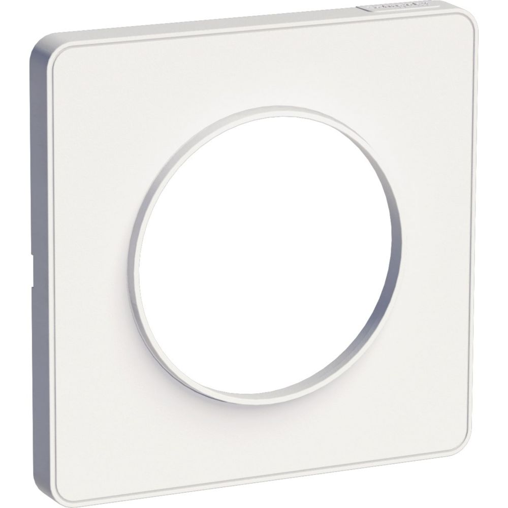 Plaque de finition 1 poste Odace Touch Blanc Schneider