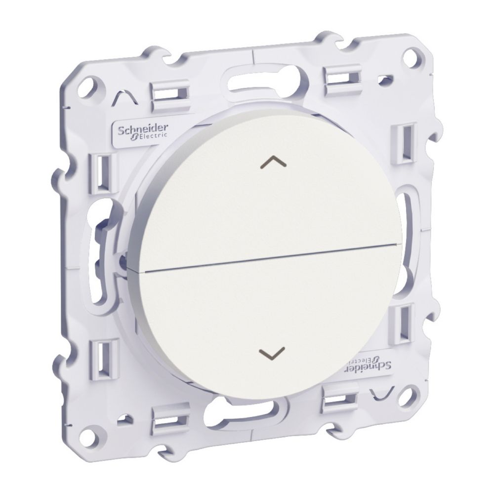 Poussoir volet roulant 1 poste Odace Blanc Schneider