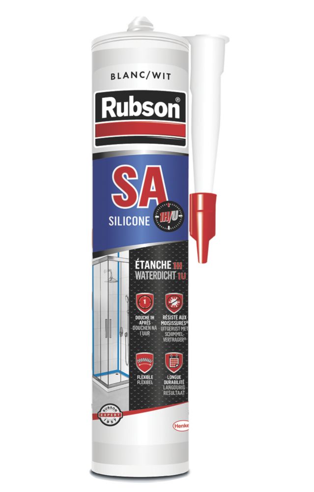 Mastic silicone SA 1H Rubson blanc 280ml