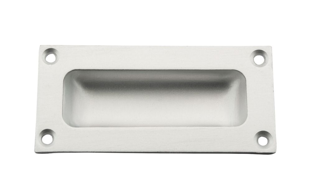 Poignée encastrée 89mm en aluminium anodisé satiné