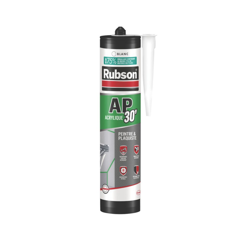 Mastic de finition Rubson AP30, blanc, 300ml
