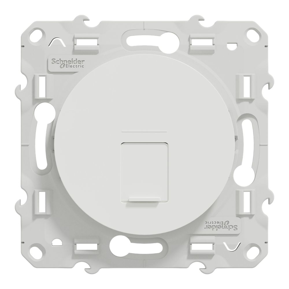 Prise RJ45 CAT6 STP 1 poste Odace Blanc Schneider