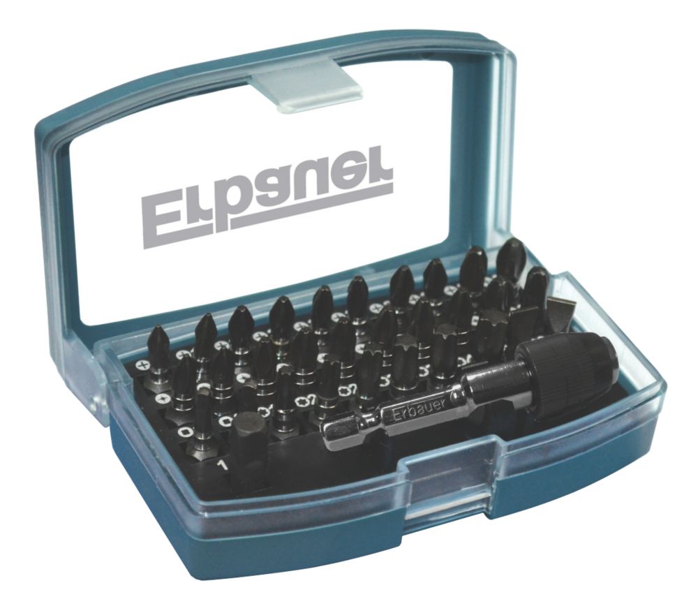Coffret de 32 embouts de visseuse à choc assortis Erbauer