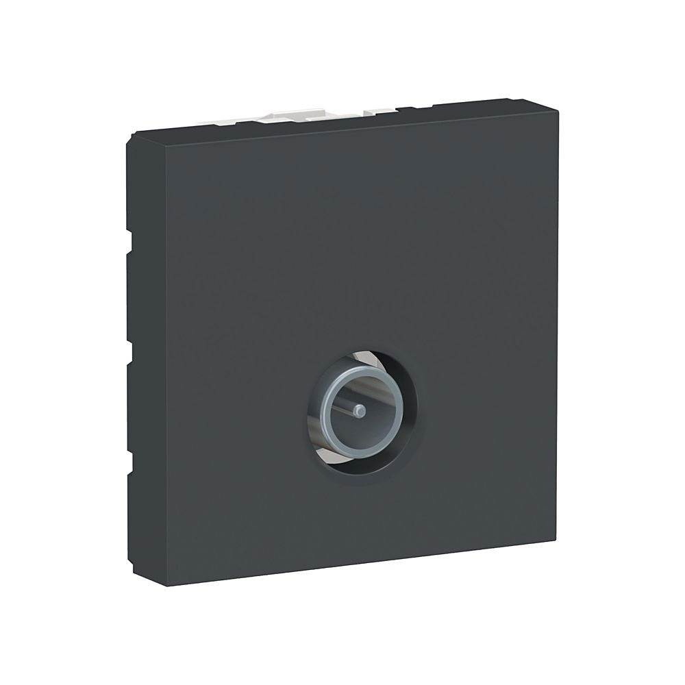 Prise TV 1 poste 2 modules Unica Anthracite Schneider
