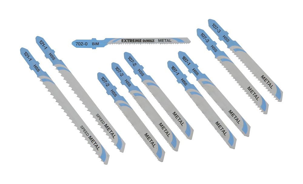 Lot de 10 lames pour scie sauteuse métal 90mm, DT2292-QZ DeWalt