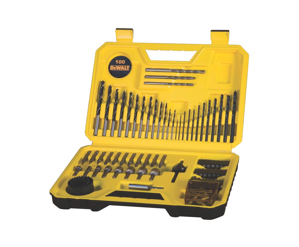 Coffret de 100 forets assortis à queue droite DeWalt