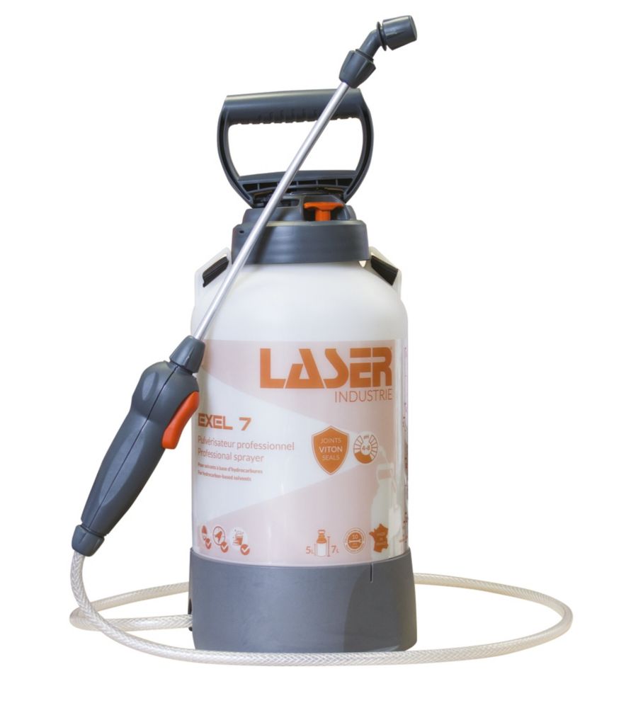 Pulvérisateur à pression transparent Laser Industrie Exel 7 Viton 5l 1 pièce