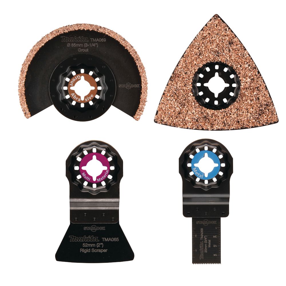 Kit de 4 accessoires outil multifonction carrelage Makita