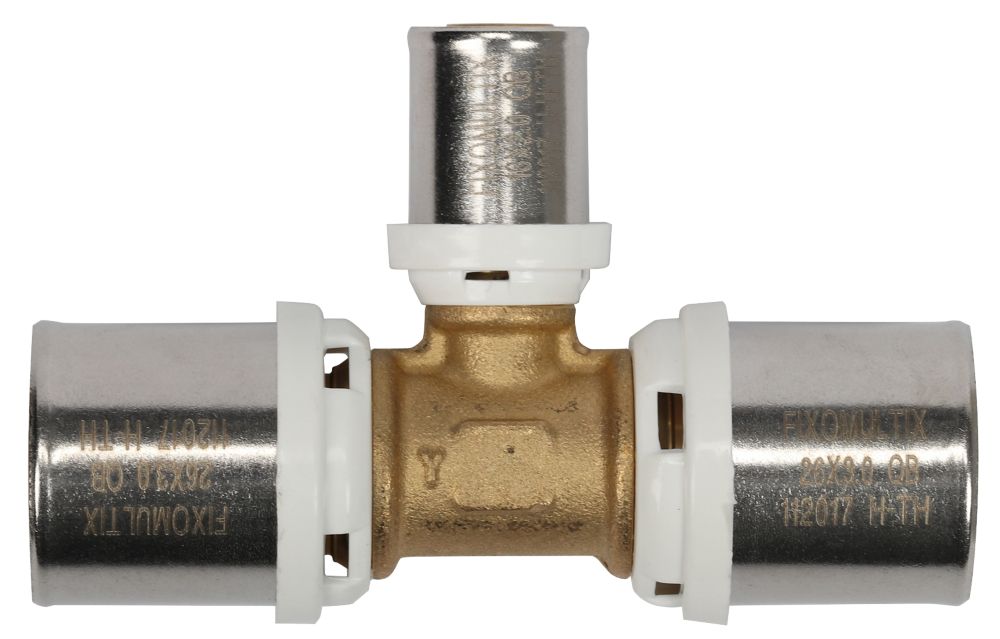 Té réduit multicouche à sertir 20 x 26 x 20mm Fixoconnect