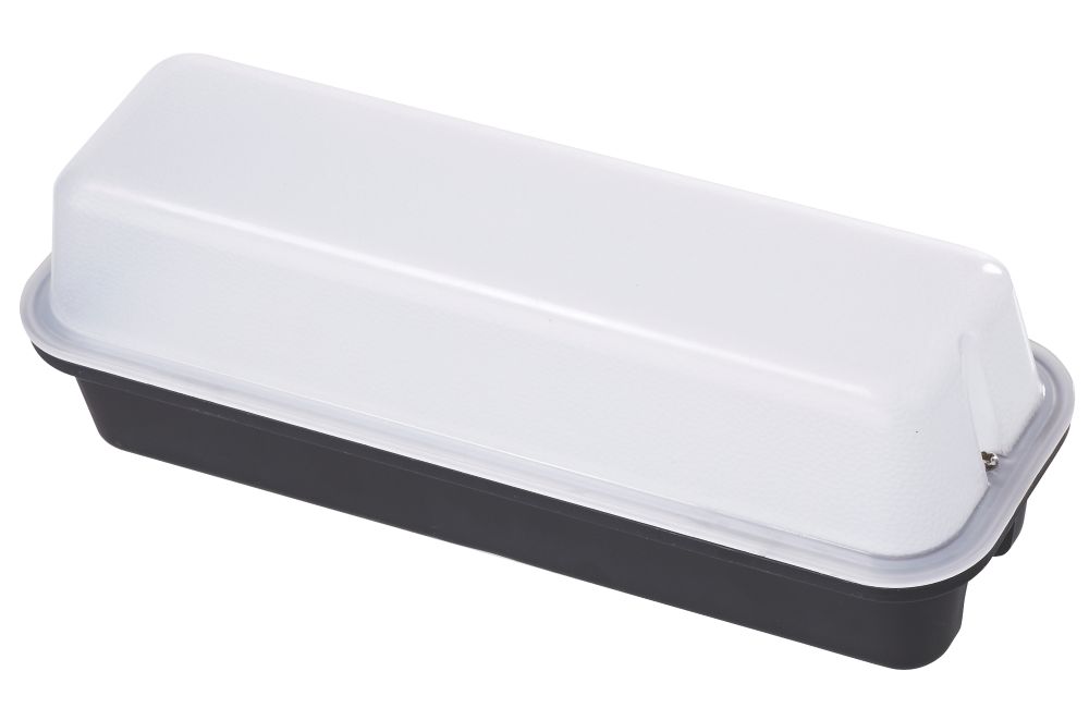 Hublot à LED rectangulaire d'extérieur LAP Zelto noir 8W 850lm
