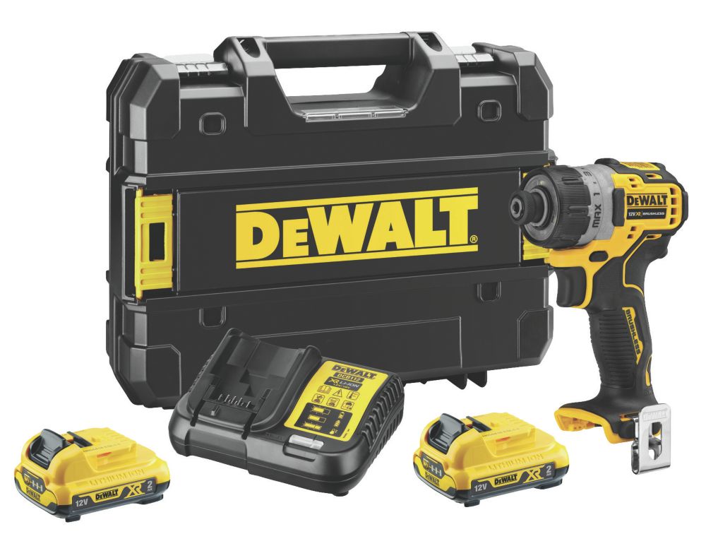 Tournevis électrique sans fil brushless DeWalt XR DCF601D2-QW 12V Li-Ion 2,0Ah