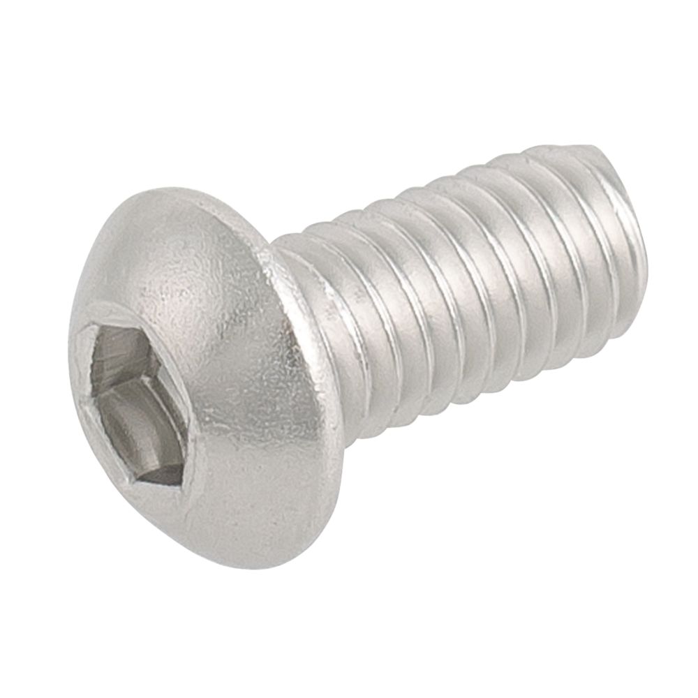 50 vis à tête creuse bombée en acier inoxydable A2 Easyfix M6 x 12mm