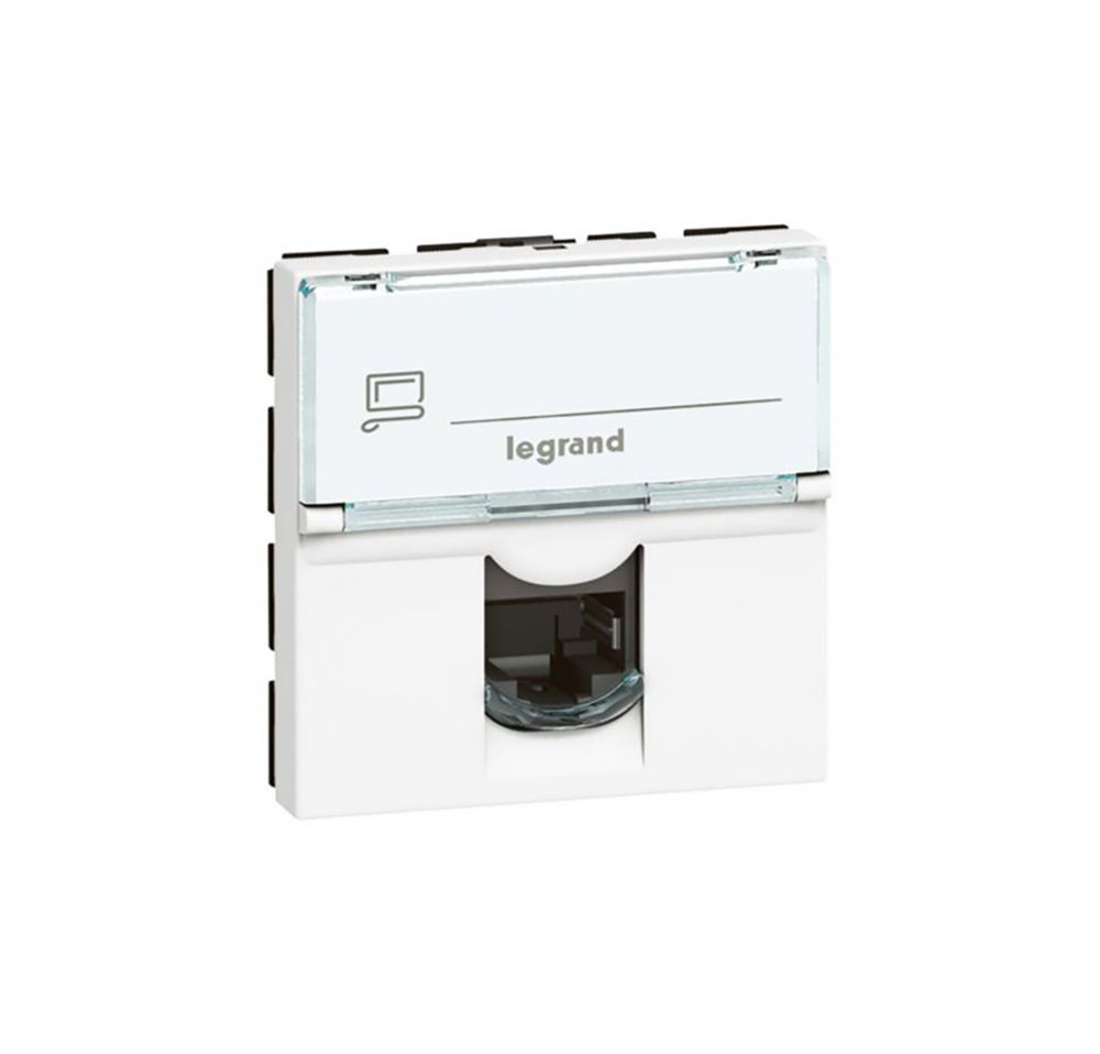 Prise RJ45 1 poste Mosaic Blanc Legrand