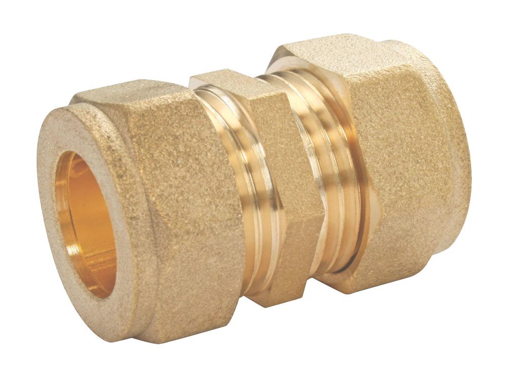 Raccord égal bicône en laiton pour tube cuivre 16mm Somatherm