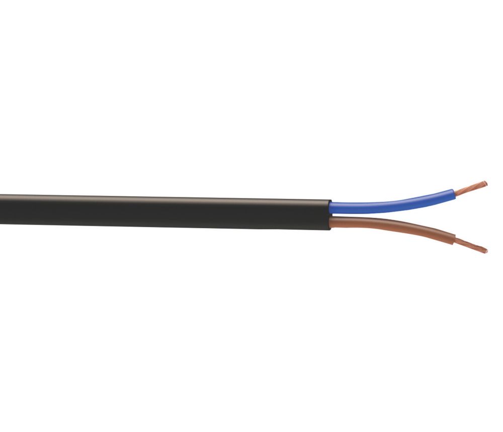 Câble électrique souple HO3VVH2-F 2x0,75 mm² 10m noir