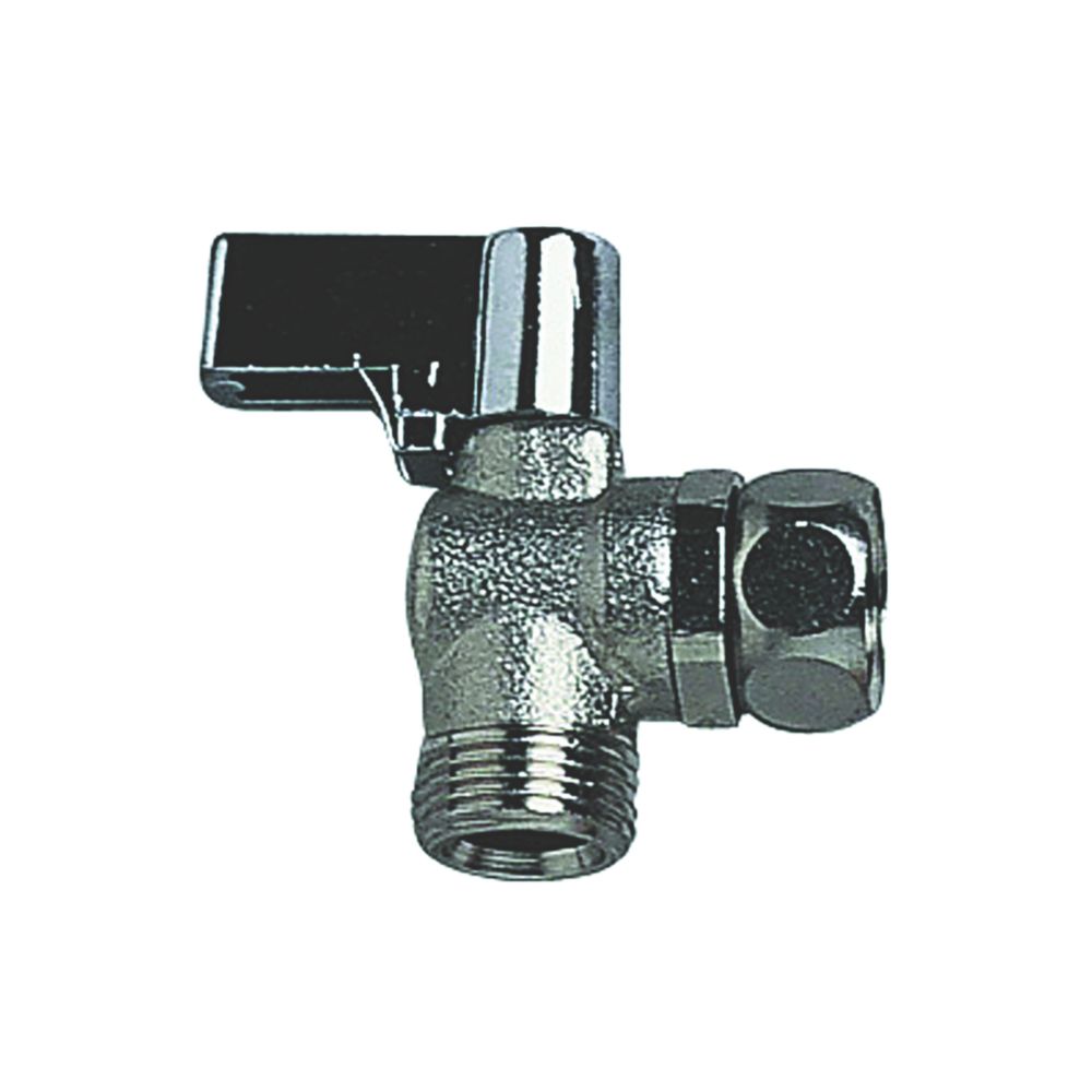 Robinet d'arrêt R29 en laiton chromé Wirquin 9,5mm