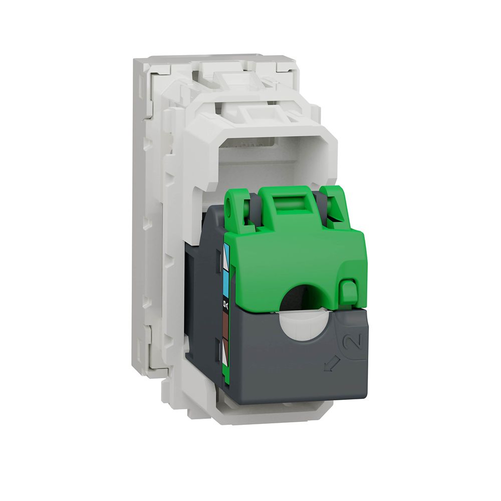 Prise RJ45 CAT6A FTP 1 module Unica Blanc Schneider