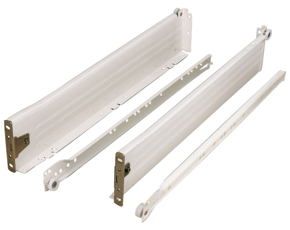 Lot de 2 rails et coulisses de tiroir 400mm