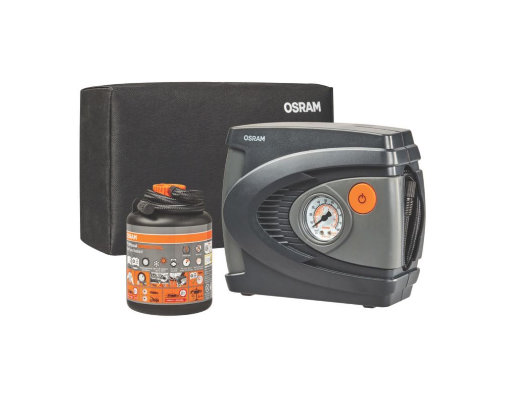 Produit d'étanchéité pour réparation de pneus et gonfleur de pneus analogique Osram 12V