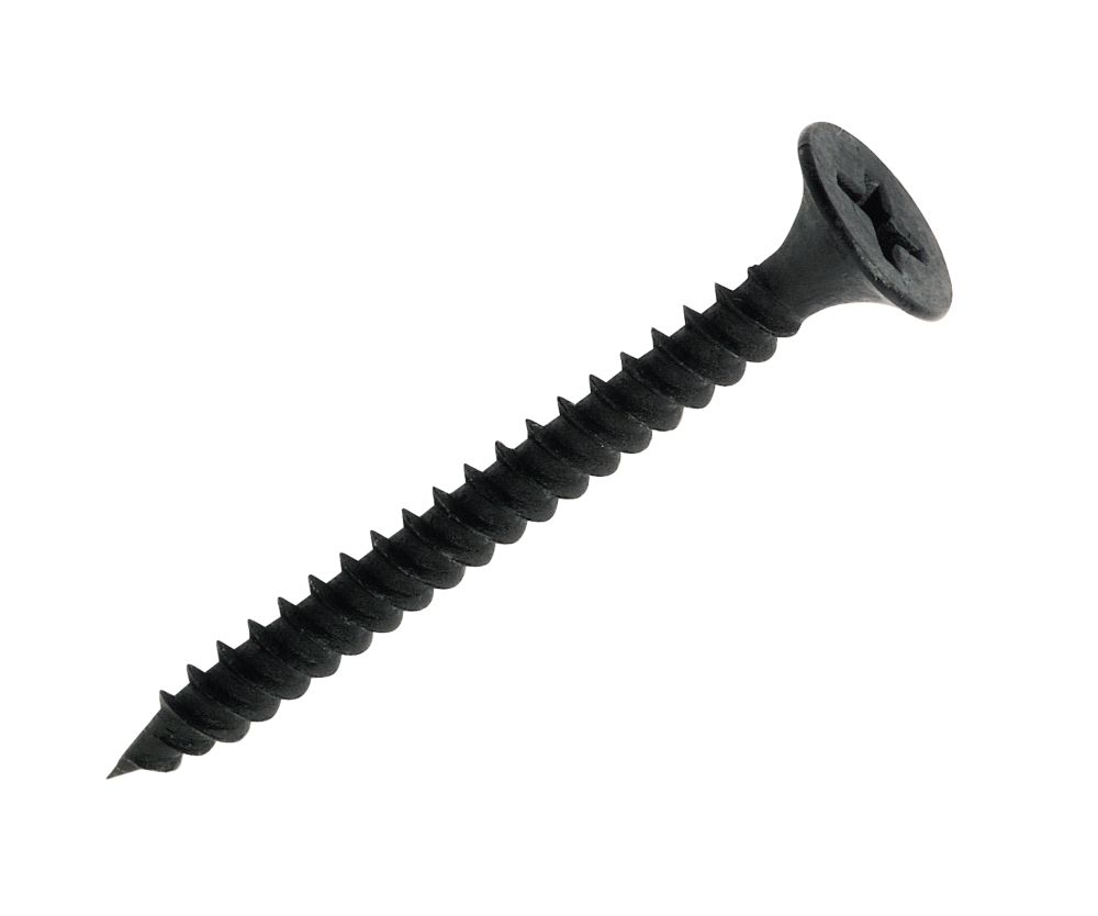 1000 vis pour cloison sèche non assemblées Easydrive, filetage double, tête évasée, phosphate noir, 3,5 x 32mm