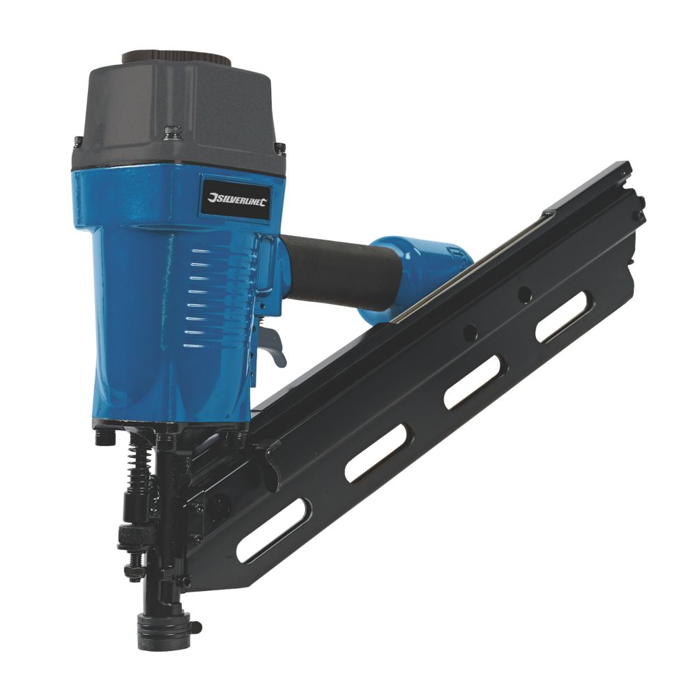 Pistolet à clous pneumatique Silverline 90mm pour travaux de gros œuvre