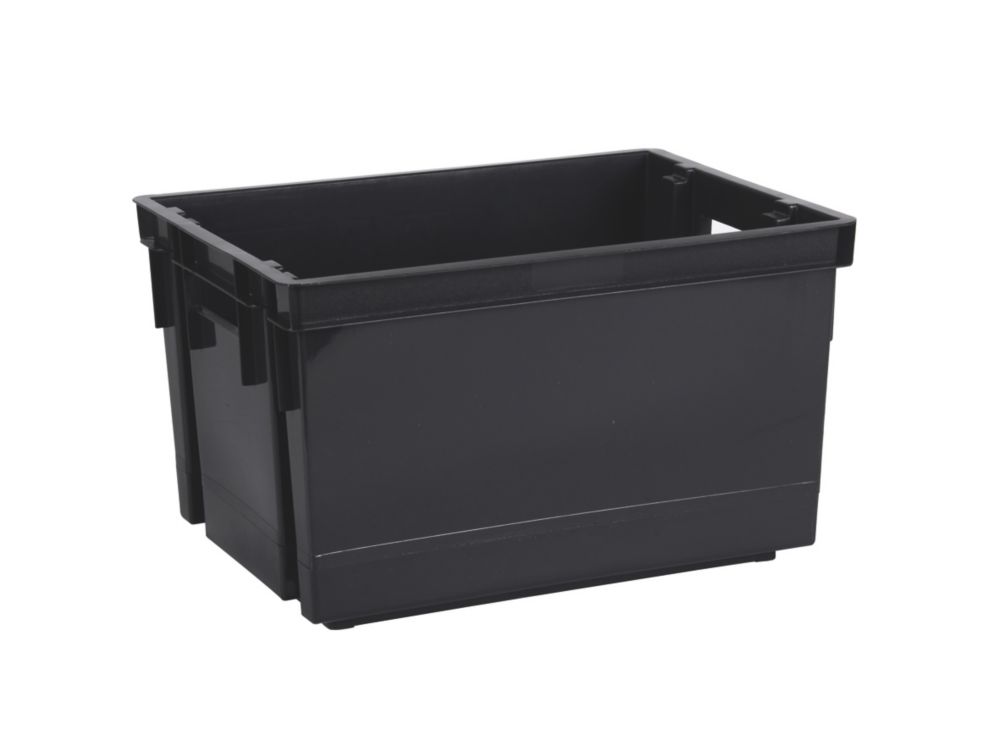 Bac de rangement 20l noir 1 pièce