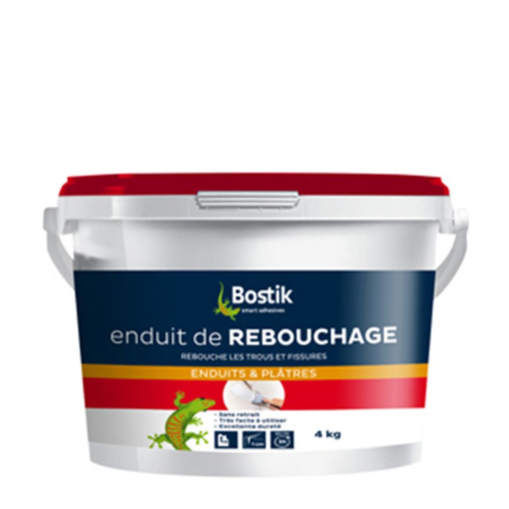 Enduit de rebouchage polyvalent blanc 4kg Bostik