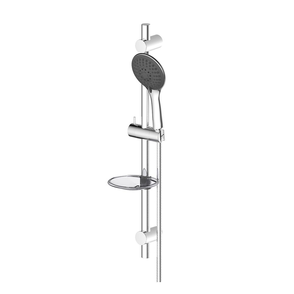 Ensemble de douche Swirl Bilis au design contemporain argenté