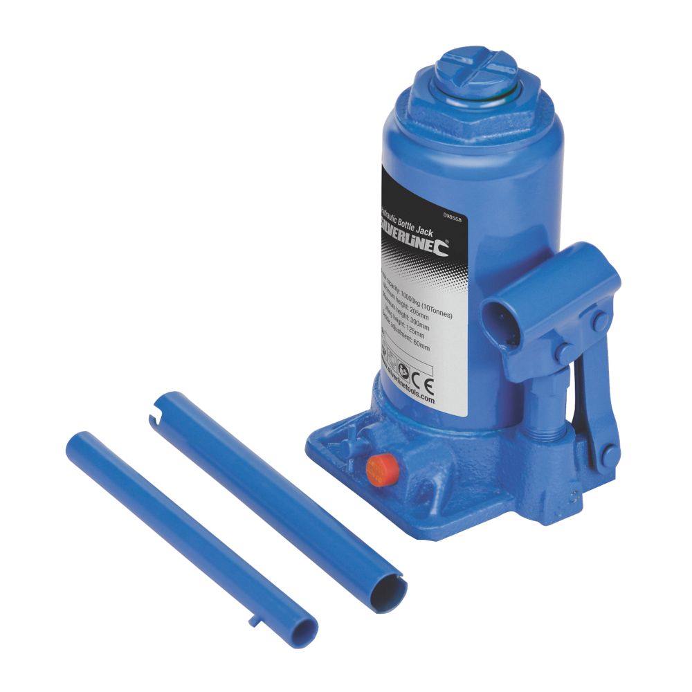 Cric-bouteille Silverline 10kN, lot de 1