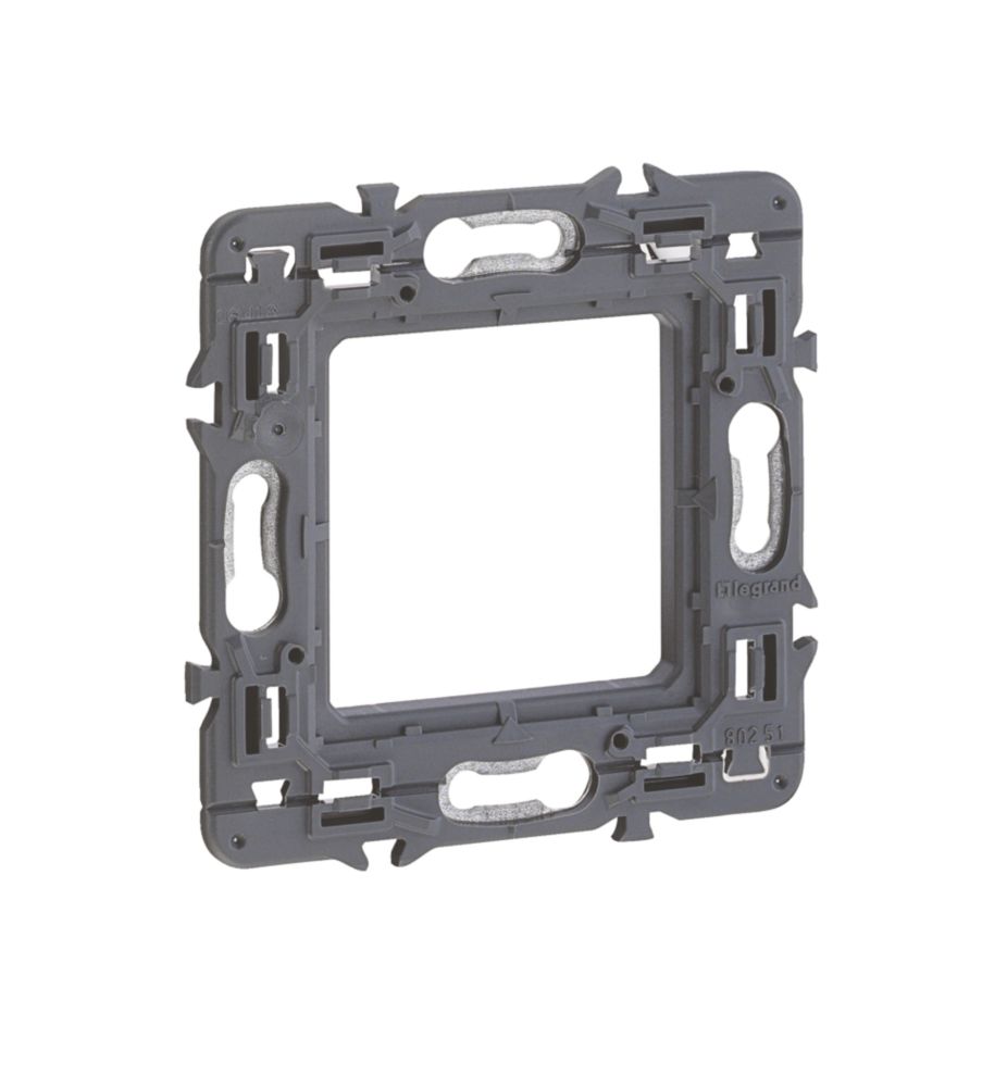 Support de fixation Batibox spécial chantier 1 poste Legrand Mosaic, lot de 10