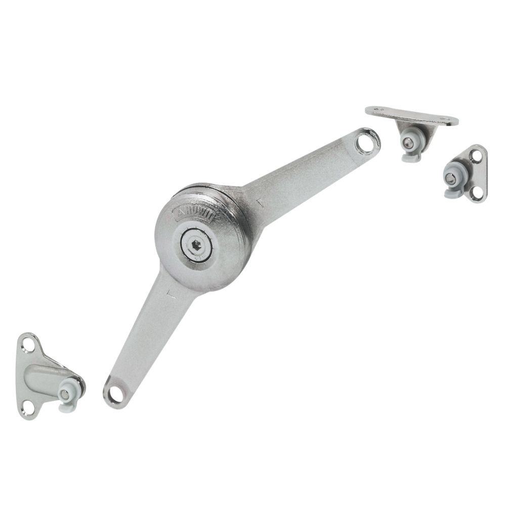 Charnière d'étai d'abattant en nickel mat à abattant libre Hafele 400mm