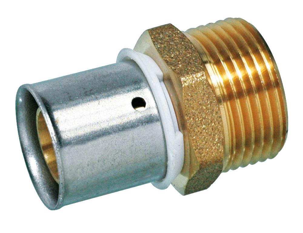 Raccord droit mâle PER à sertir 16mm x 12/17 - 3/8" Fixoconnect