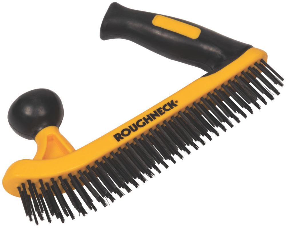 Brosse métallique à 2 mains avec poignée antidérapante Roughneck