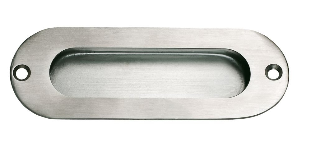 Poignées encastrées 120mm en acier inoxydable satiné