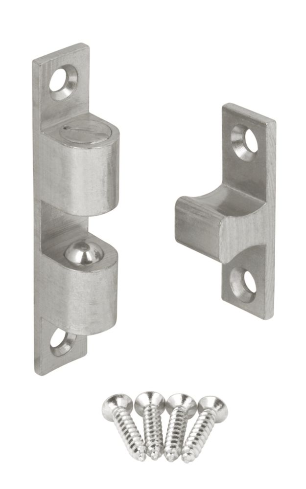 Loqueteau à bille pour placard Carlisle Brass chrome satiné 17 x 12mm
