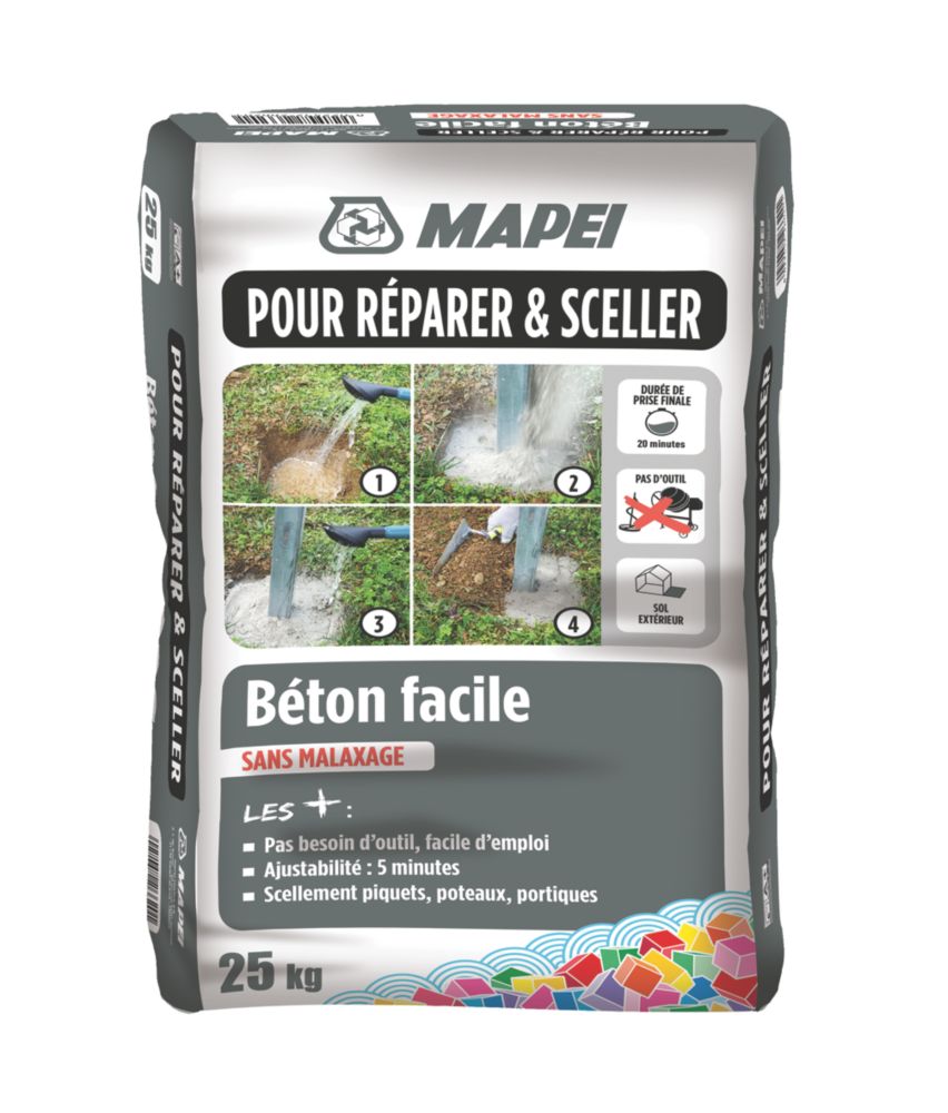 Béton facile 25kg mortier gris 25kg Mapei