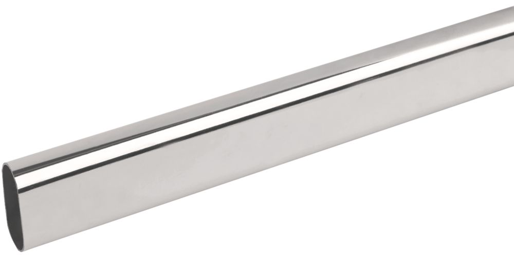 Tringle de penderie ovale Smith & Locke en chrome poli 1219mm x 30mm