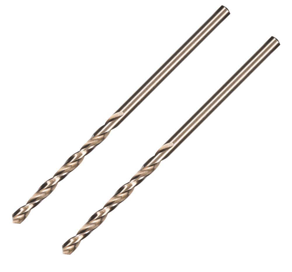Jeu de 2 forets métal à queue droite 2mm x 49mm Erbauer