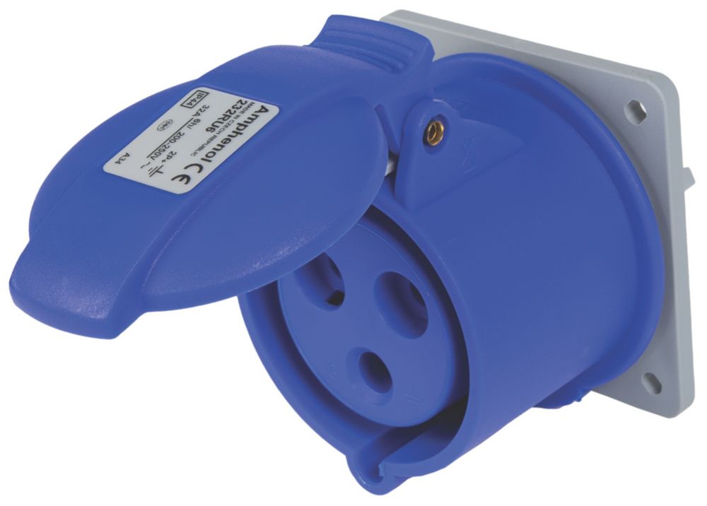 Prise fixe 2P+E 32A 250V bleue IP44 ABB