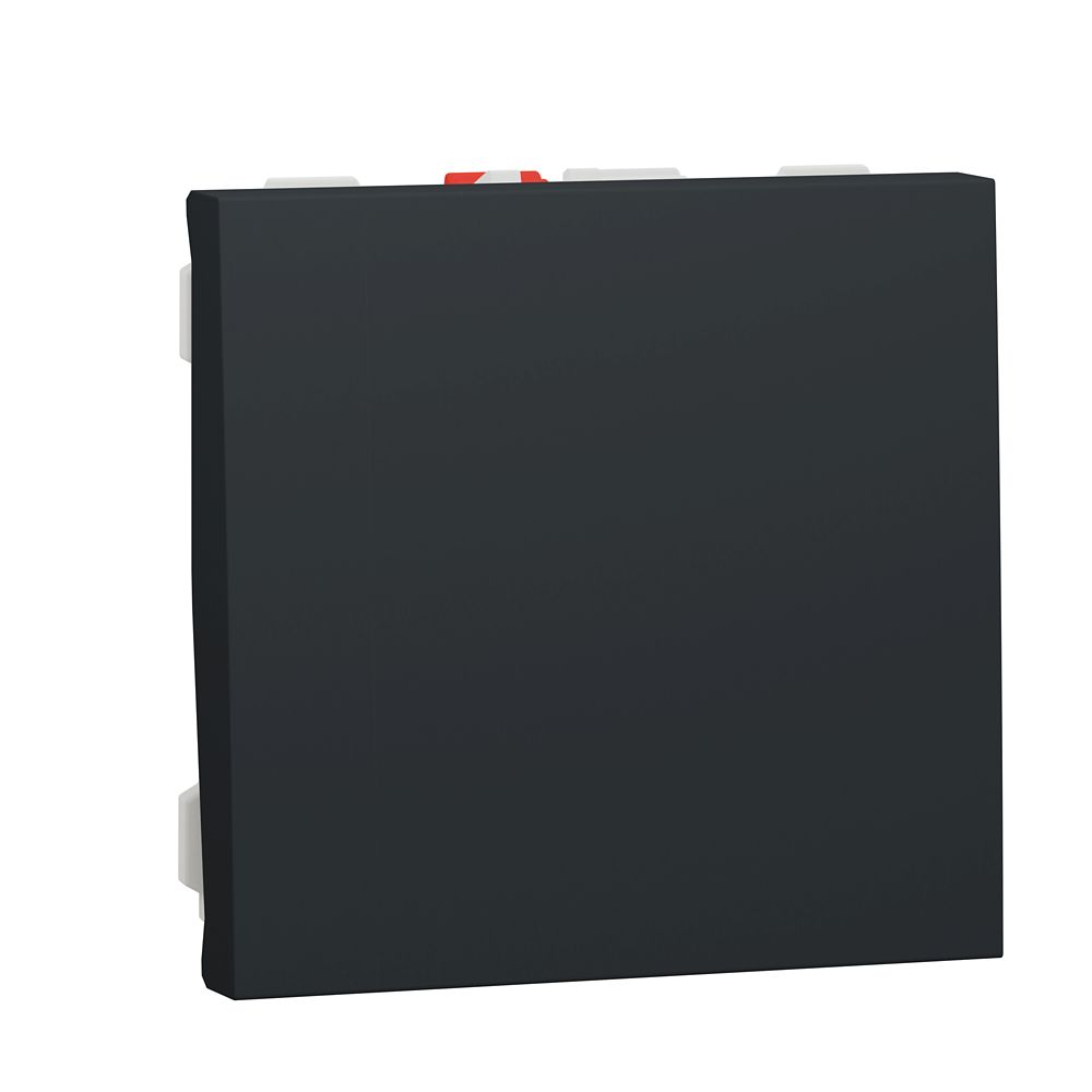 Poussoir 1 poste 2 modules Unica Anthracite Schneider