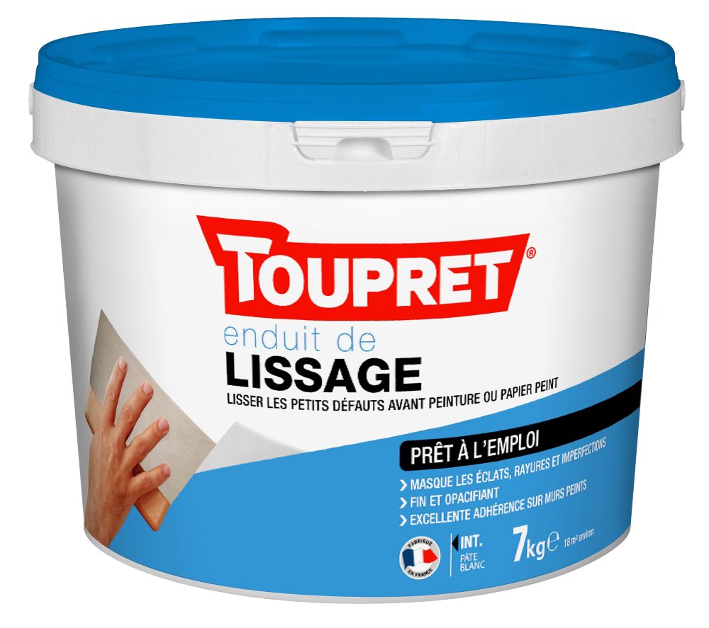 Enduit prêt à l'emploi pour surface fine Toupret 7kg