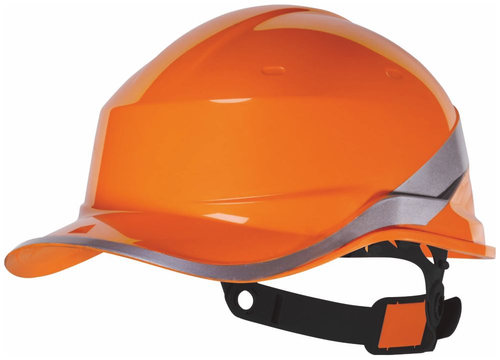 Casque de sécurité à bouton-poussoir haut de gamme Delta Plus Diamond V orange