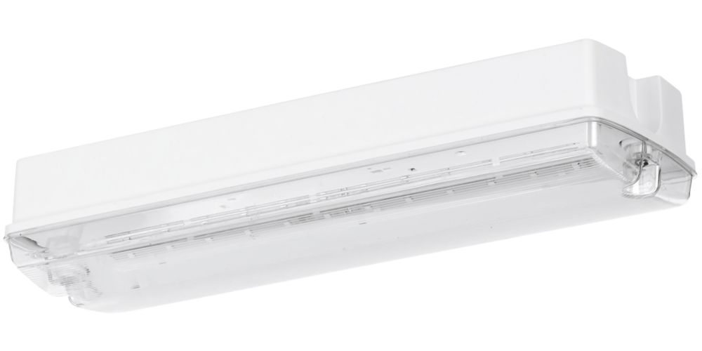 Hublot d'urgence permanent ou non permanent à LED rectangulaire à encastrer d'intérieur et d'extérieur Aurora blanc 3W 167lm