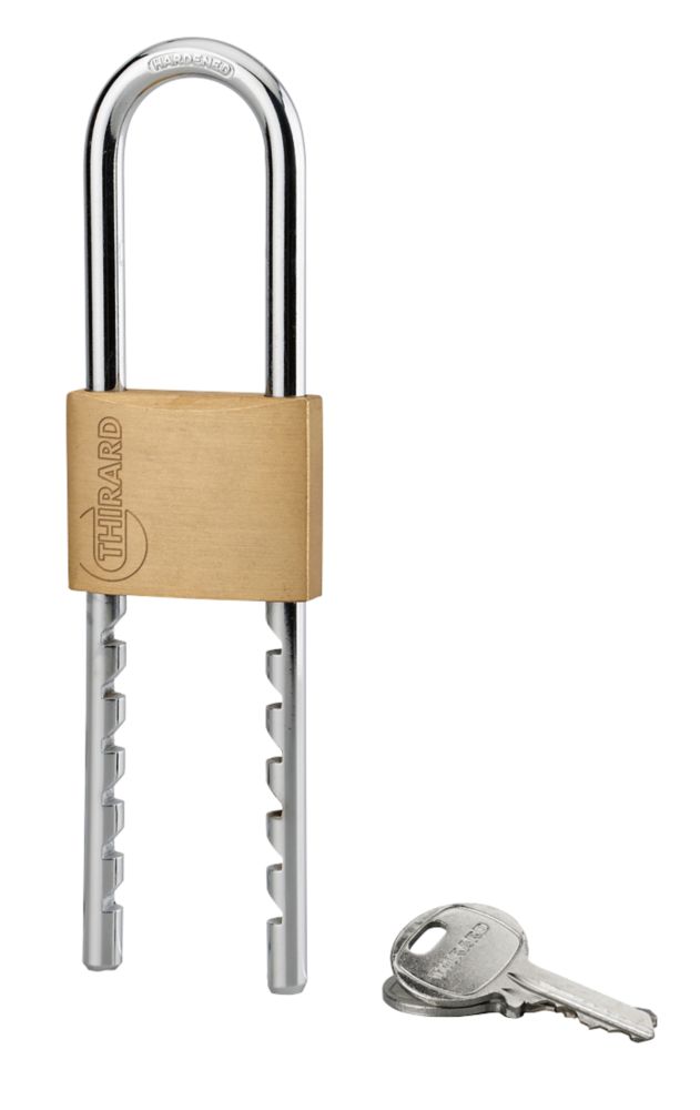Cadenas à clé à anse fermée toutes conditions météorologiques en laiton 50mm Thirard