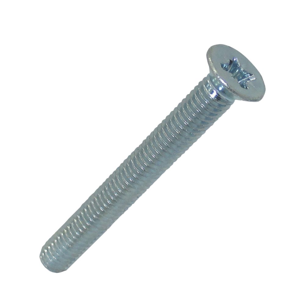 25 vis à métaux fraisées zinguées brillantes Easyfix M6 x 50mm