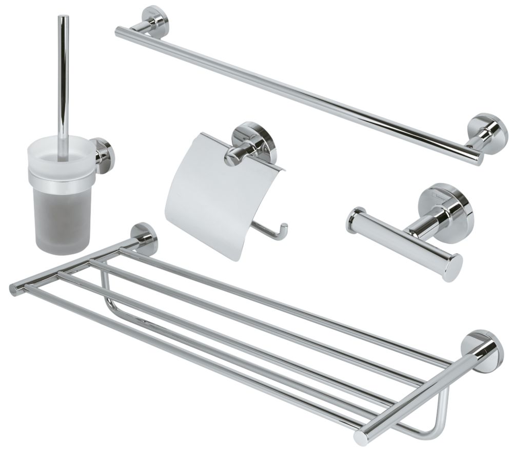 Kit d'accessoires de salle de bains Hansgrohe Logis Universal, lot de 5