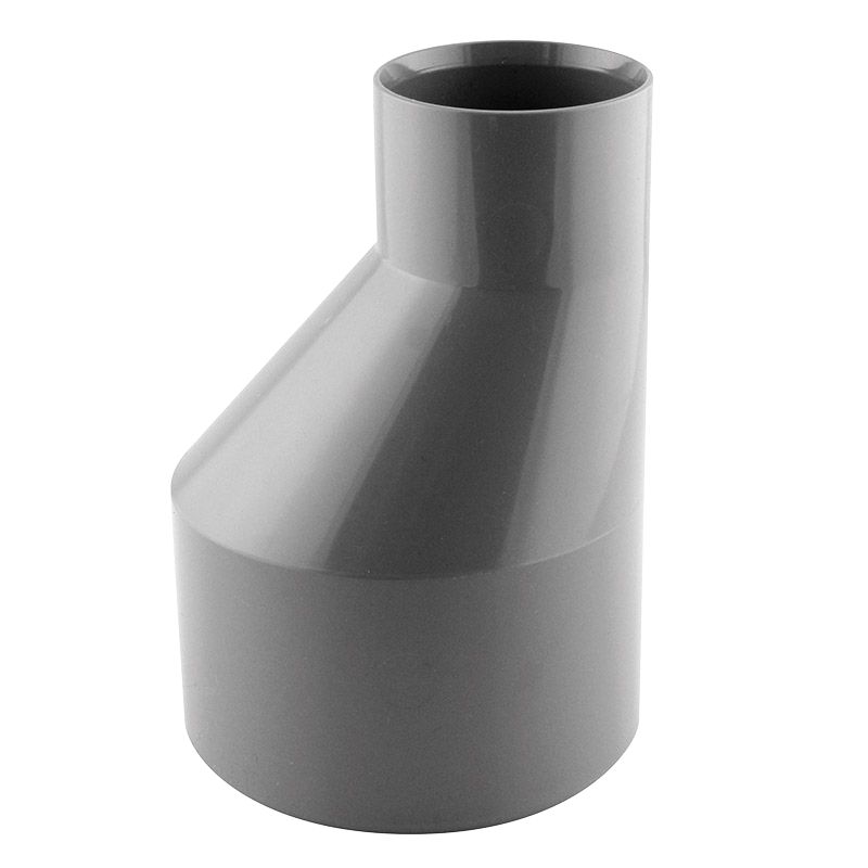 Réduction excentrée PVC NF mâle/femelle 100/50mm à coller gris Fitt