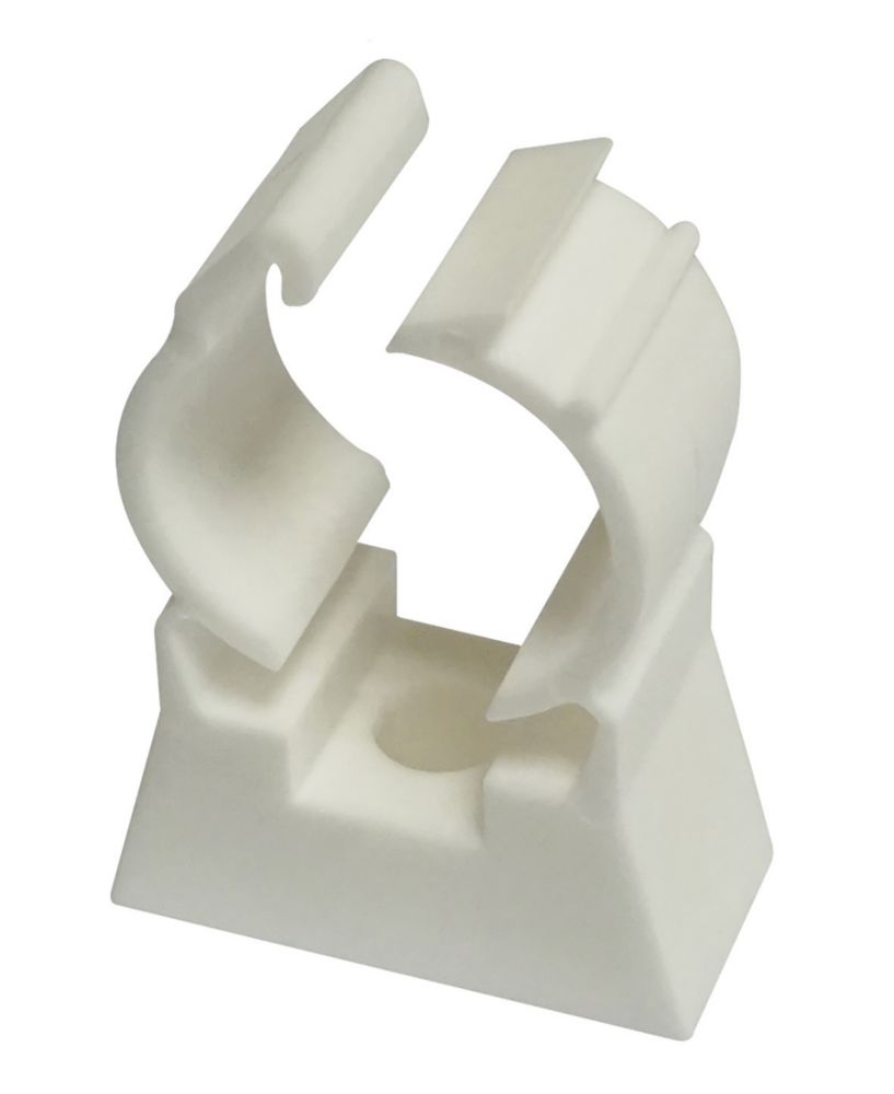 Fixation de tube simple ING Fixation Tub-Ring 16mm blanc, 100 pièces