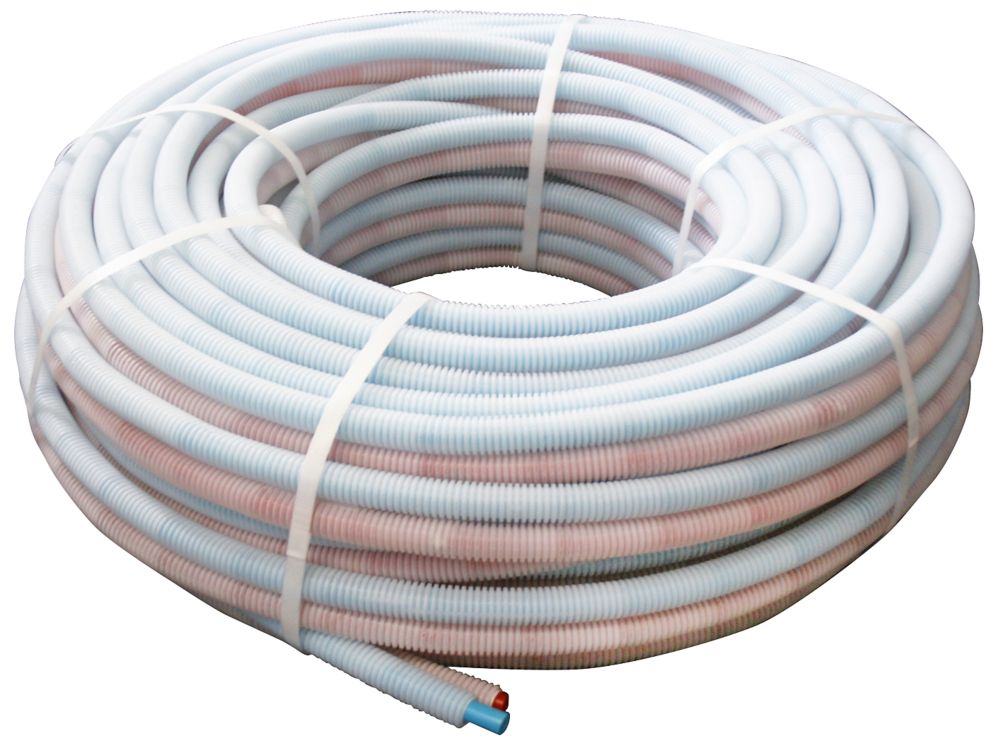 Tube PER gainé duo 12mm x 50m Fixoconnect