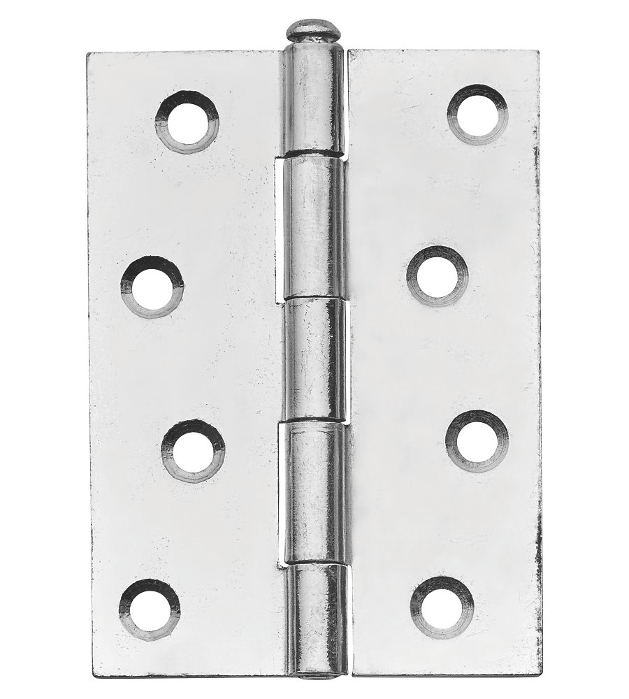 Lot de 2 charnières d'extrémité à axe libre zinguées 100 x 71mm